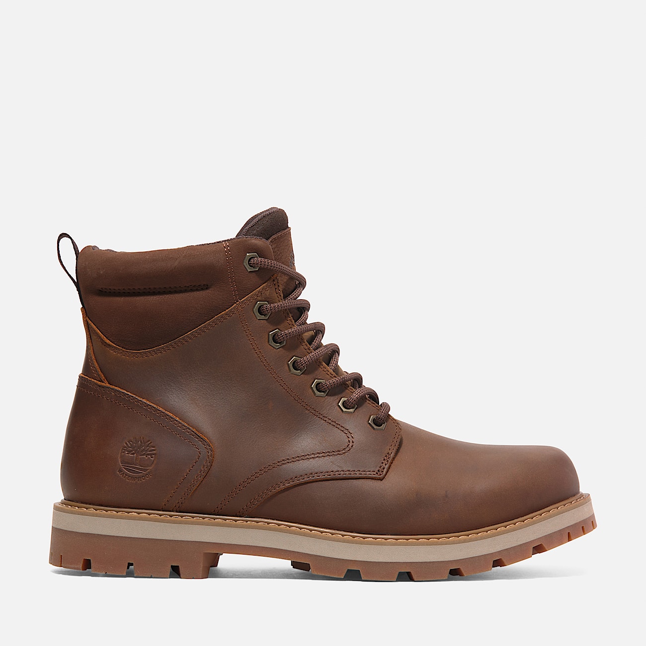 Mens Britton Road Mid LaceUp Waterproof Boot TBL Rust FullGrain HERO