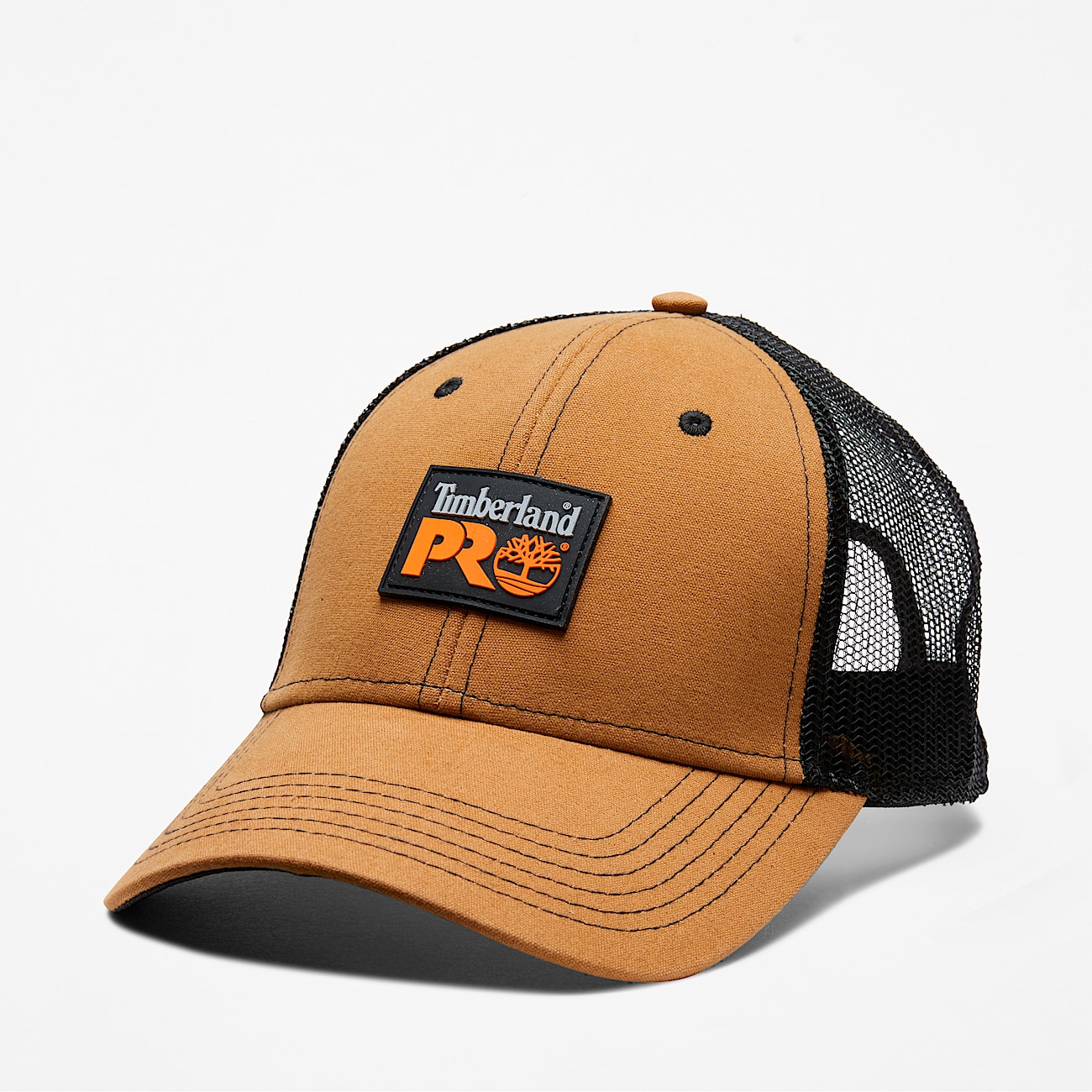 Mens Timberland PRO Gritman LowProfile Trucker Hat TBL Dark Wheat HERO