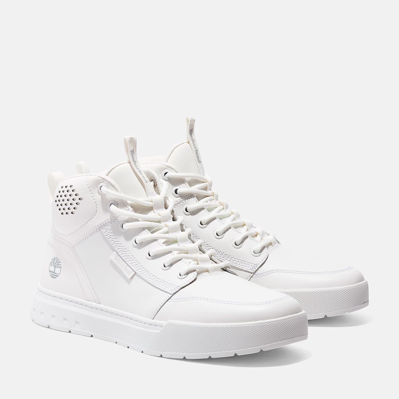 Mens Maple Grove Mid LaceUp Sneaker TBL White FullGrain ALT4