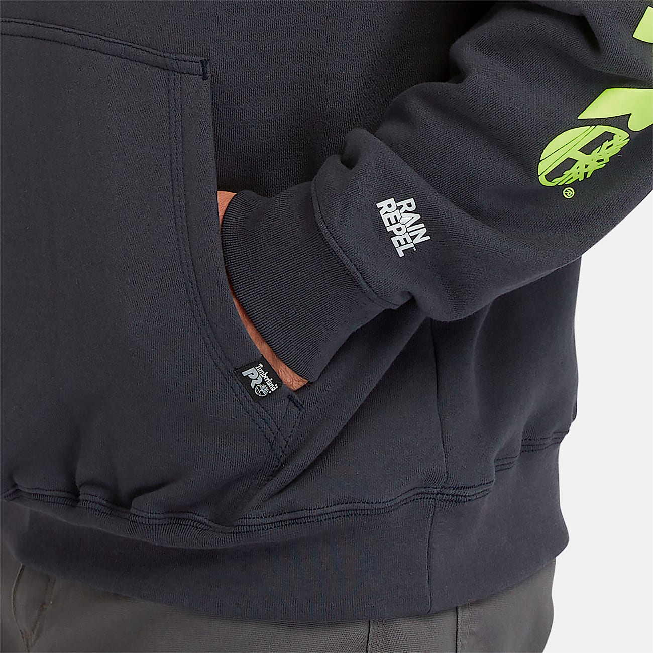 Mens Timberland PRO Hood Honcho Sport Hoodie TBL Dark NavyPRO Yellow ALT2