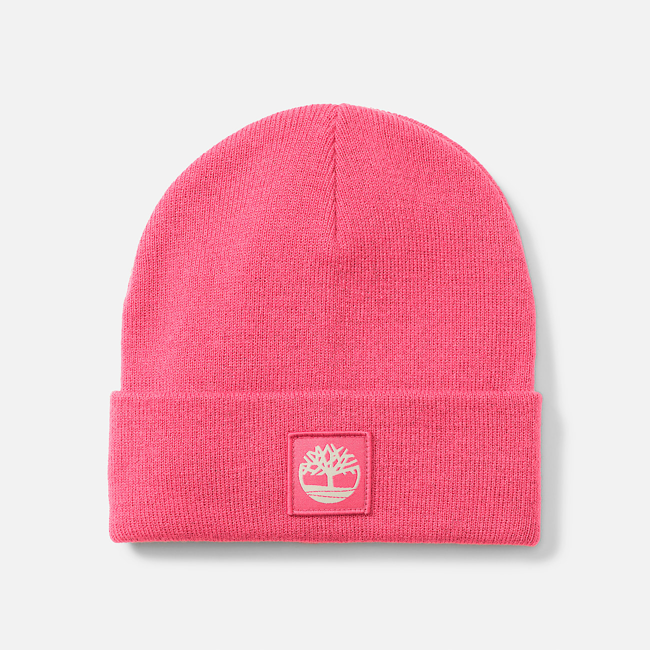 Cuffed Beanie With Tonal Patch TBL Berry Pink HERO