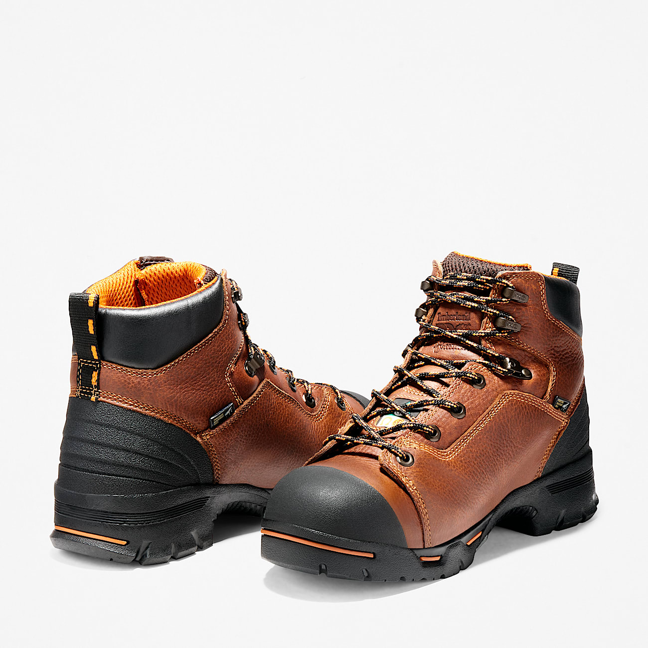 Mens Timberland PRO Endurance 6 Steel Toe Waterproof Work Boot TBL Brown ALT5