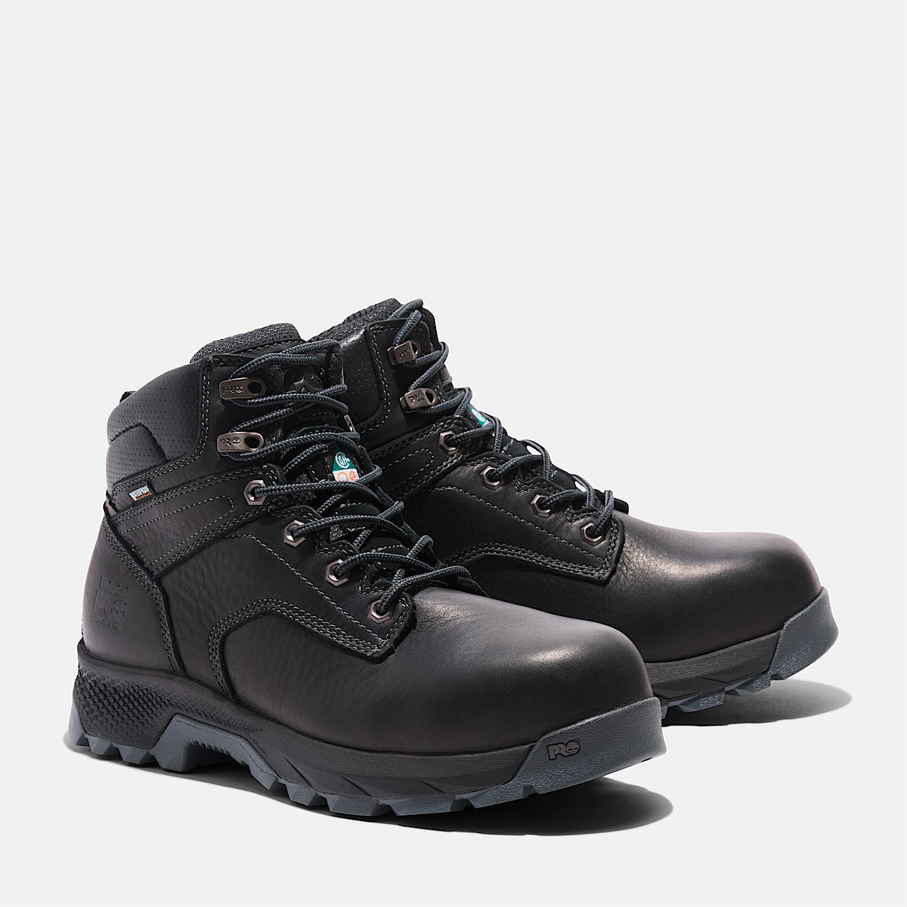 Mens Timberland PRO TiTAN EV 6 Waterproof CompToe Work Boot TBL Black ALT4