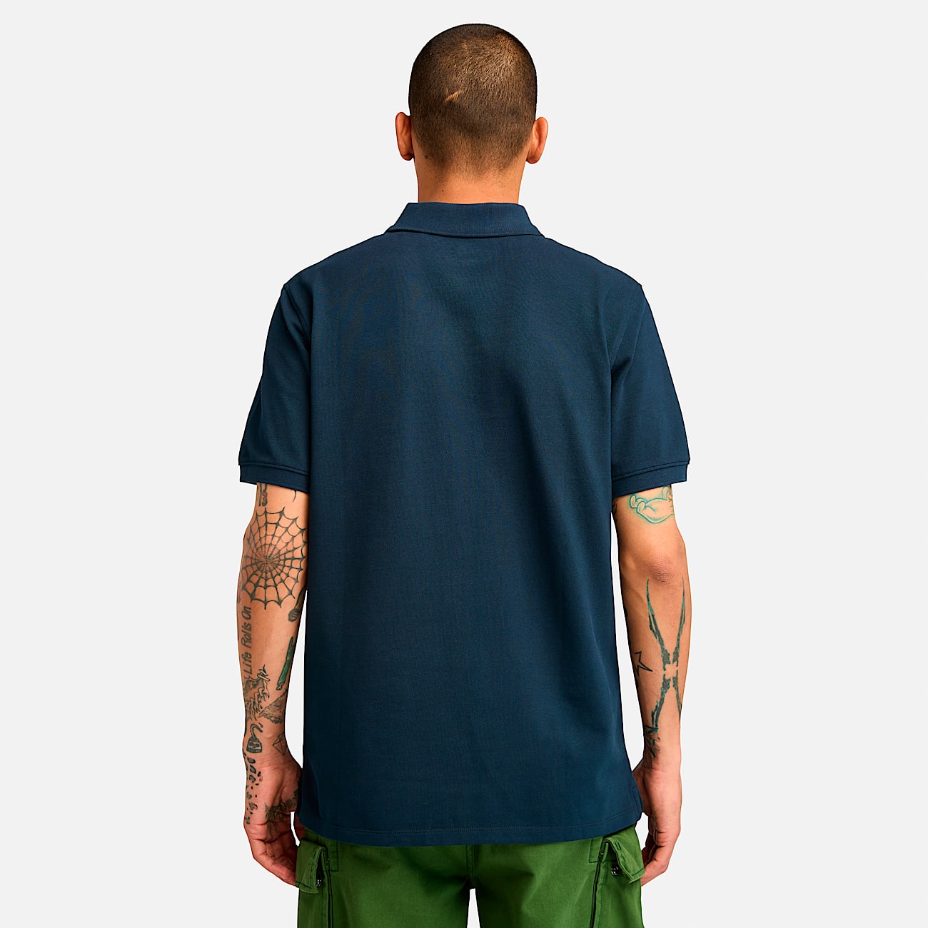 Mens Millers River ShortSleeve Pique Polo Shirt TBL Dark Sapphire ALT9