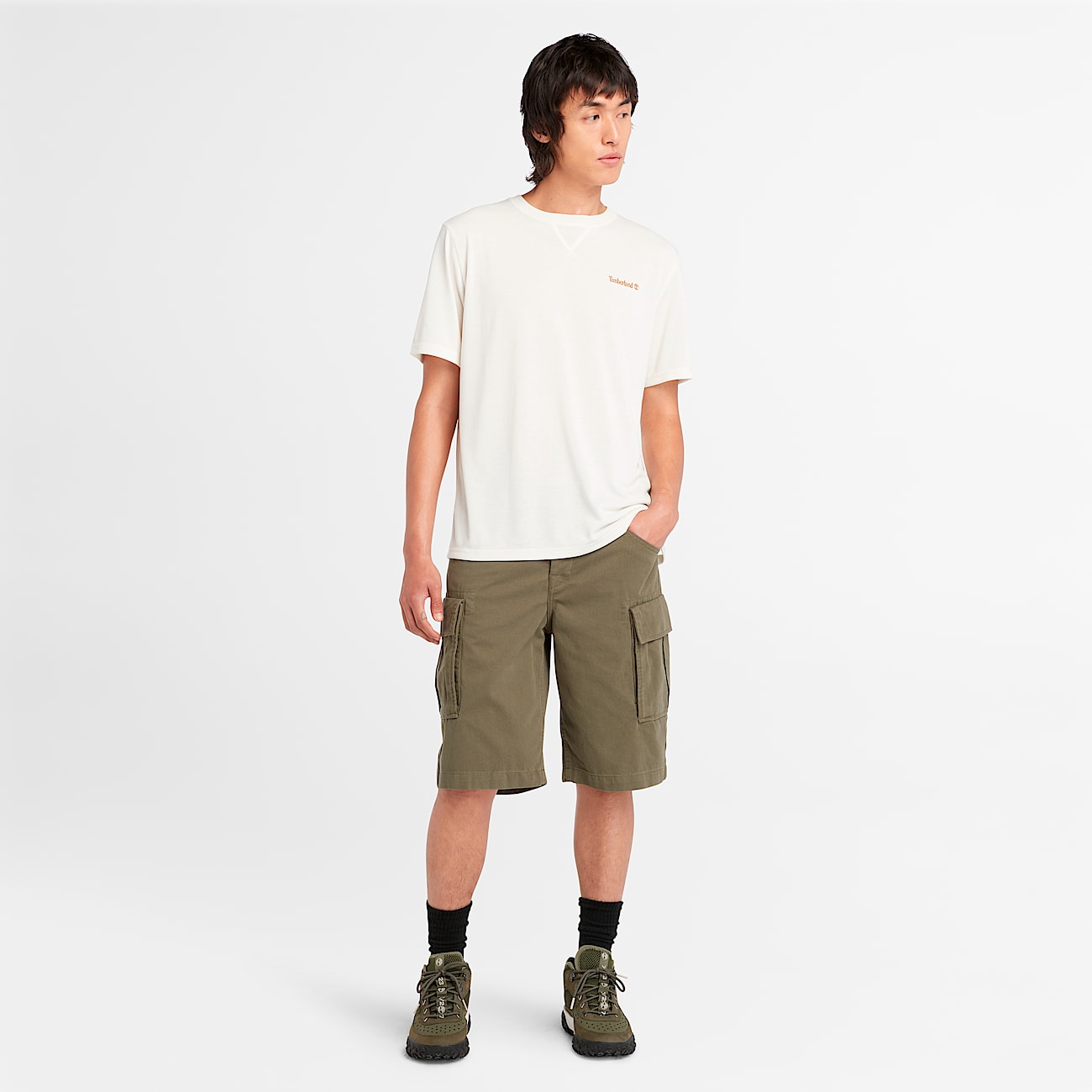 Mens Brookline Twill Cargo Short TBL Leaf Green ALT1