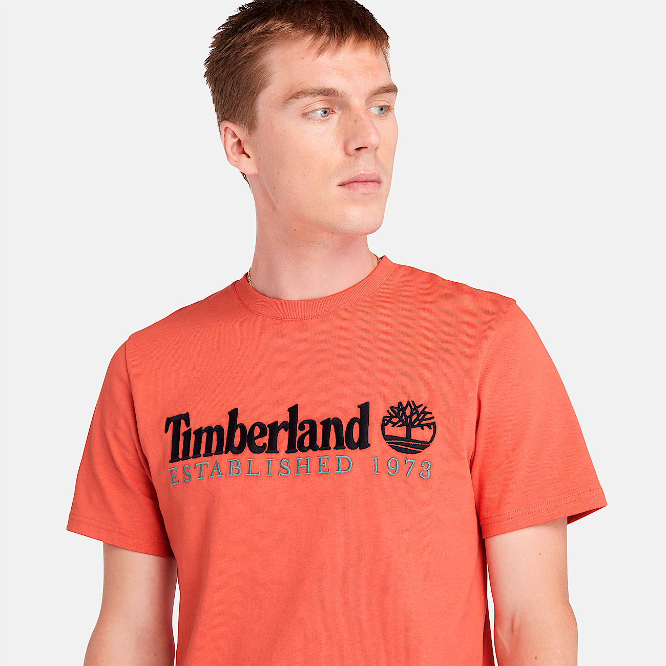 Mens Short Sleeve Embroidery Logo TShirt TBL Burnt Sienna ALT2