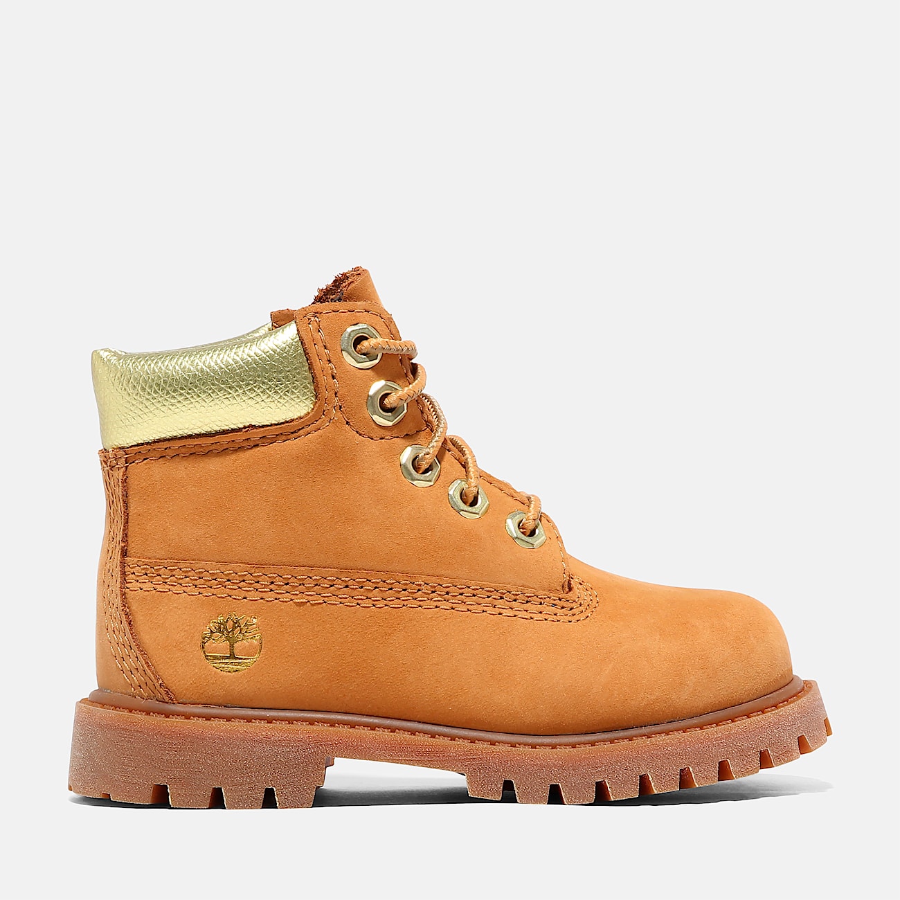 Toddler Timberland Premium 6Inch Waterproof Boots TBL Wheat NubuckGoldWheat HERO