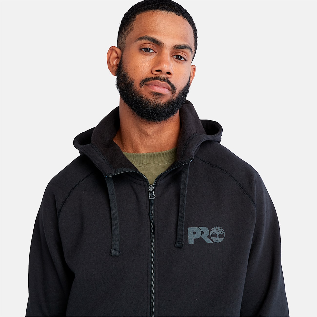 Mens Timberland PRO Hood Honcho Sport ZipFront Hoodie TBL Black ALT2