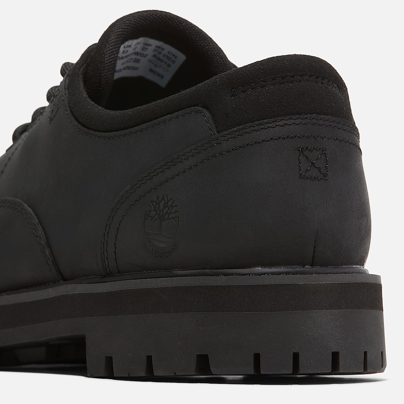 Zapatos para Hombre Britton Road Waterproof con agujetas TBL Piel de Grano Entero Negro ALT7