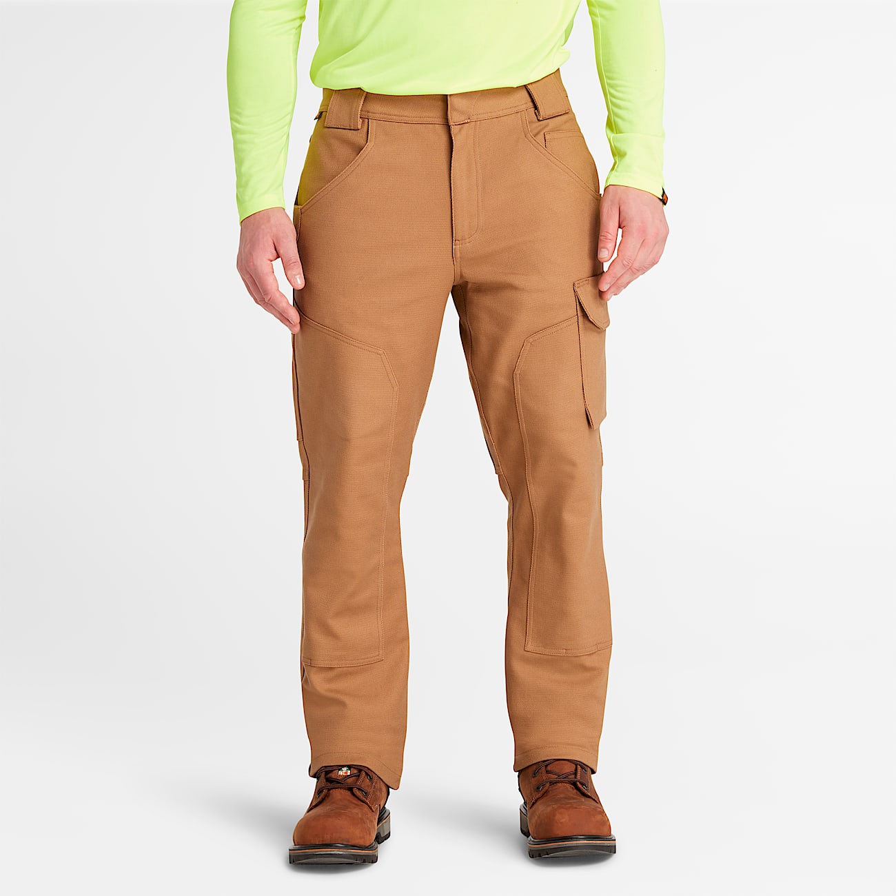 Pantalones Timberland PRO Morphix Utility de lona cepillada con doble frente para hombre TBL Trigo tostado HERO