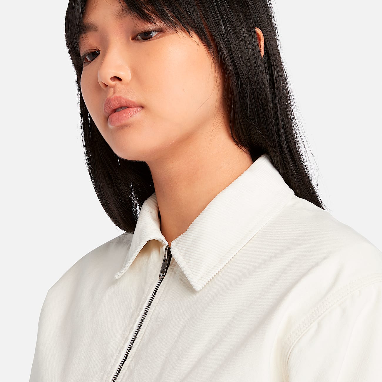 Womens Strafford Washed Canvas Jacket TBL Vintage White ALT3