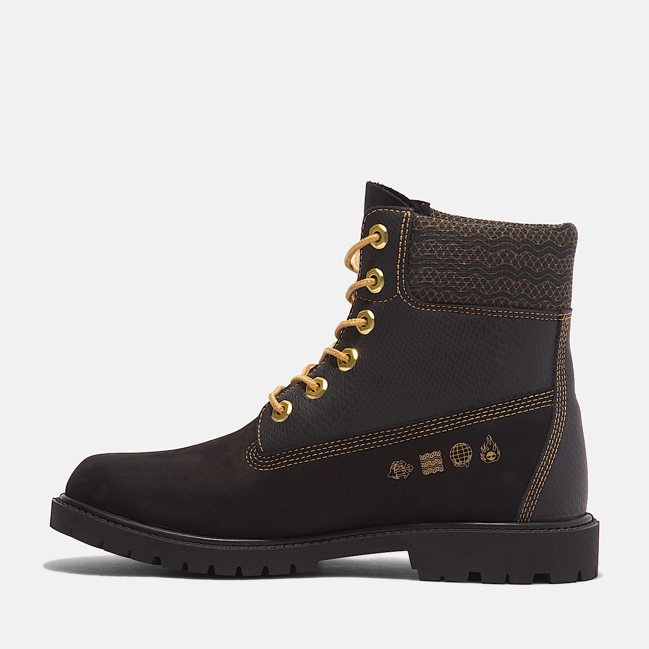 Womens Lunar New Year 6Inch LaceUp Boot TBL Black Nubuck ALT6