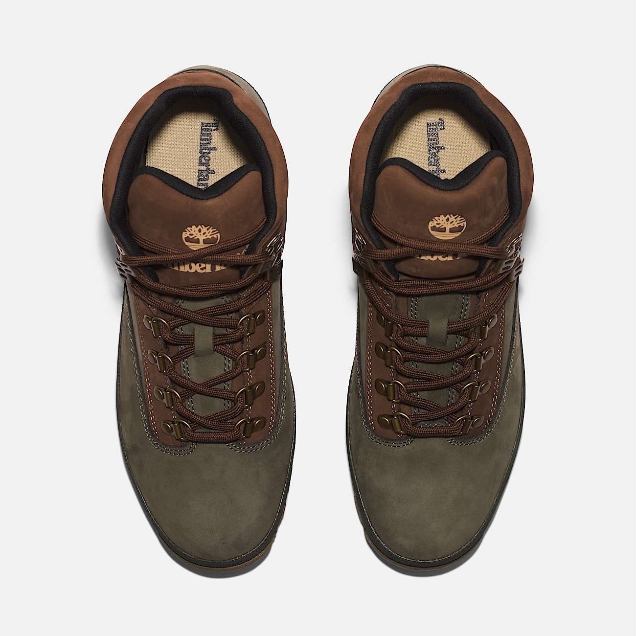 Mens Euro Hiker Leather Boot TBL Dark Green Nubuck ALT2