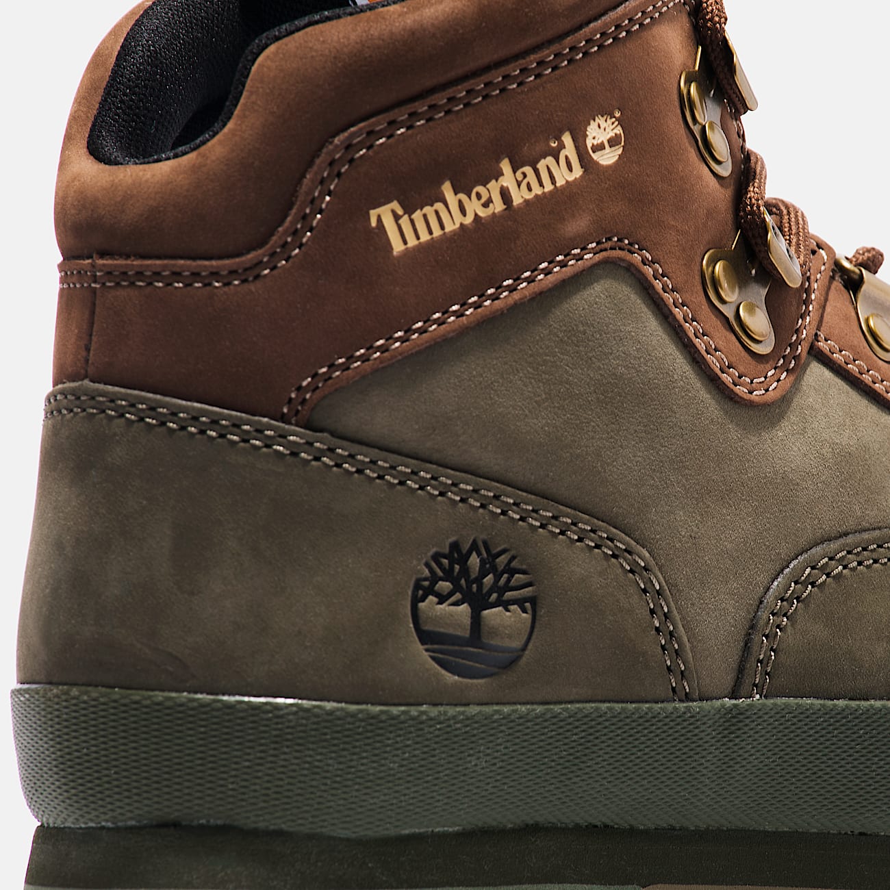 Mens Euro Hiker Leather Boot TBL Dark Green Nubuck ALT7