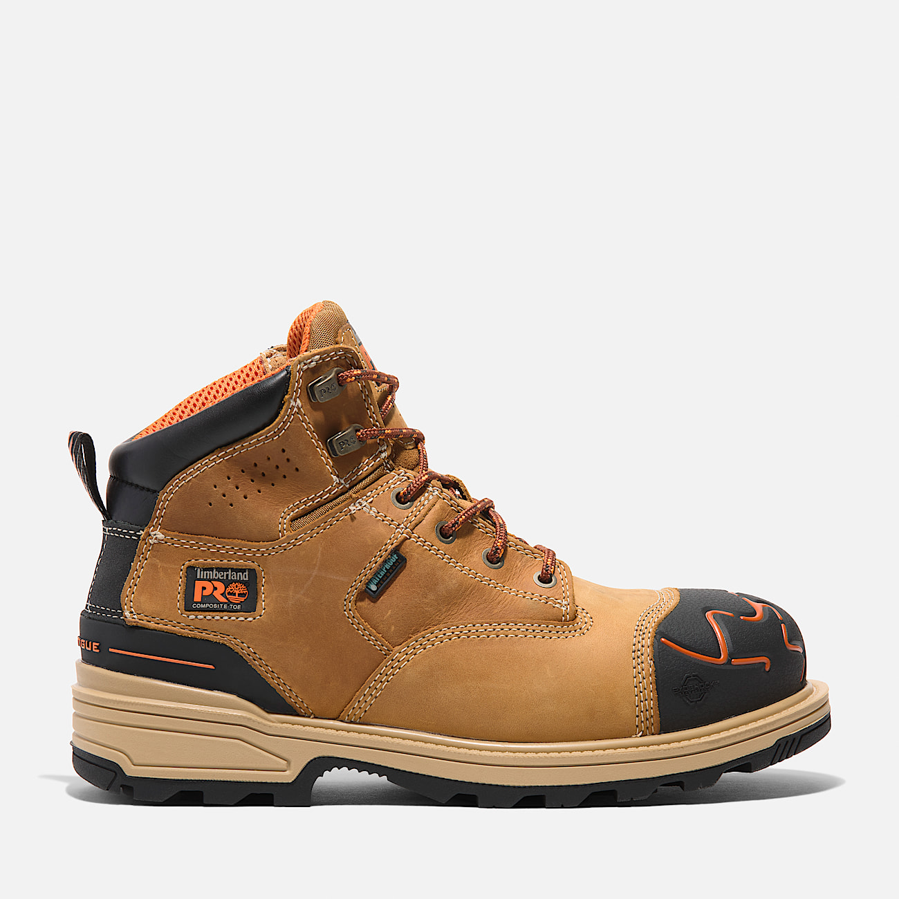 Mens Magnitude 6Inch Waterproof CompToe Work Boot TBL Magnitude Wheat HERO