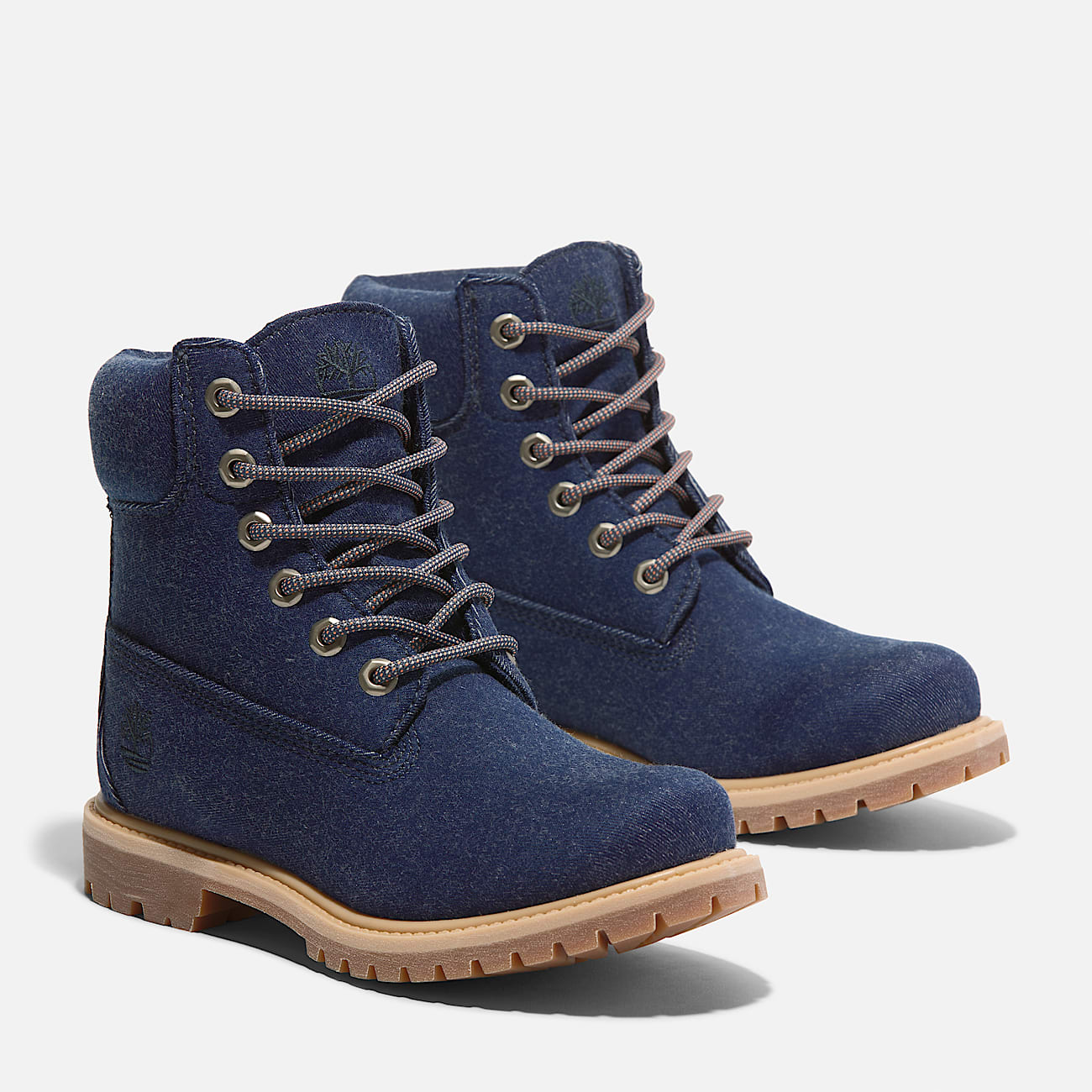 Womens Timberland Premium 6Inch LaceUp Boot TBL Dark Blue Canvas ALT4