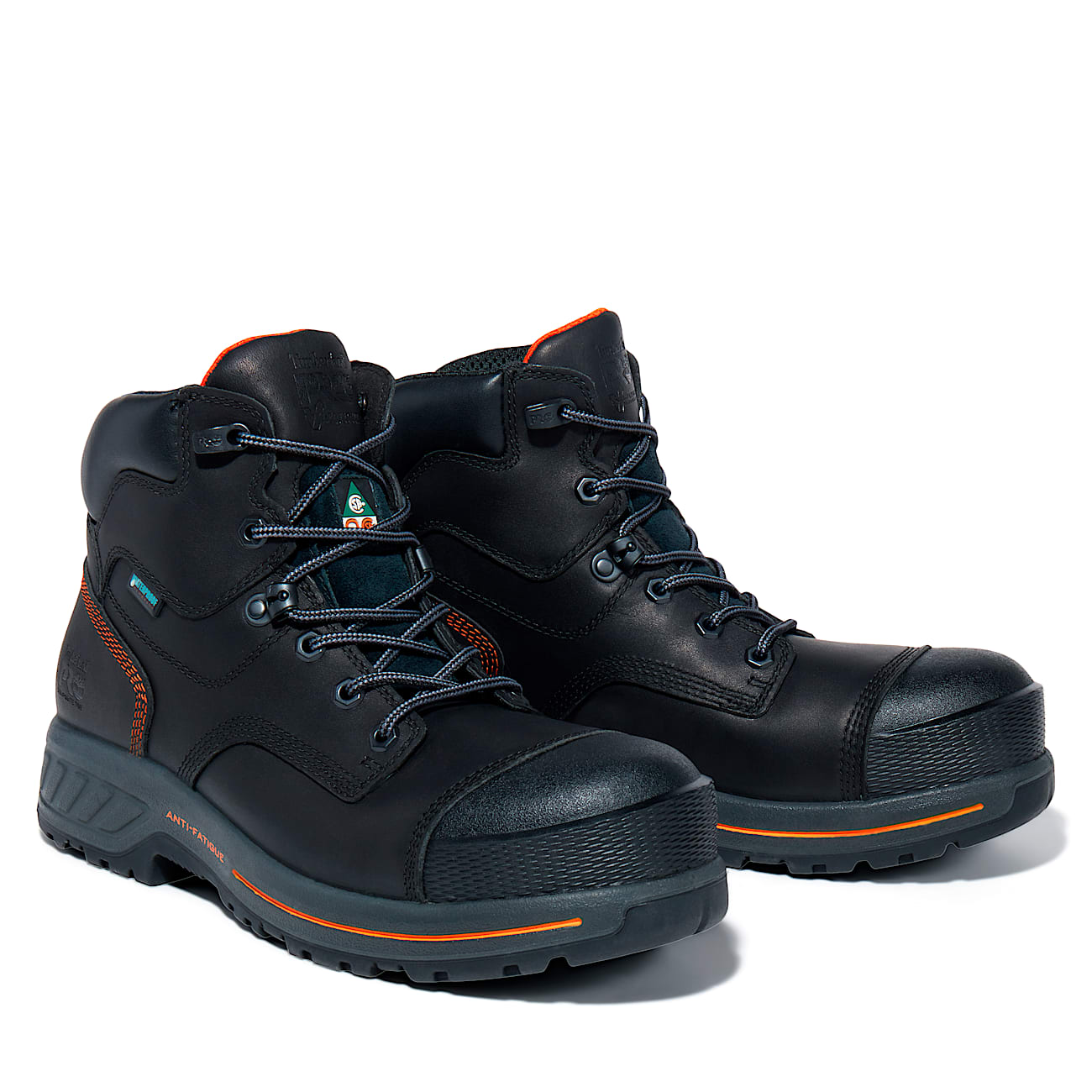 Mens Timberland PRO Endurance HD 6Inch Waterproof CompToe Boot TBL Black Leather ALT4