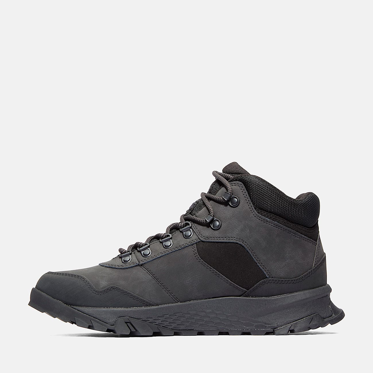 Mens Lincoln Peak Waterproof Mid Hiking Boot TBL Black Leather ALT6