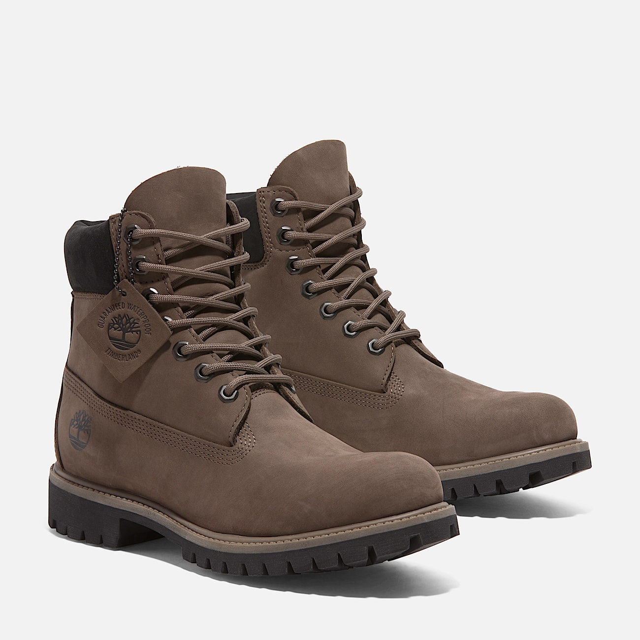 Mens Timberland Premium 6Inch Waterproof Boot TBL Brown Nubuck ALT4