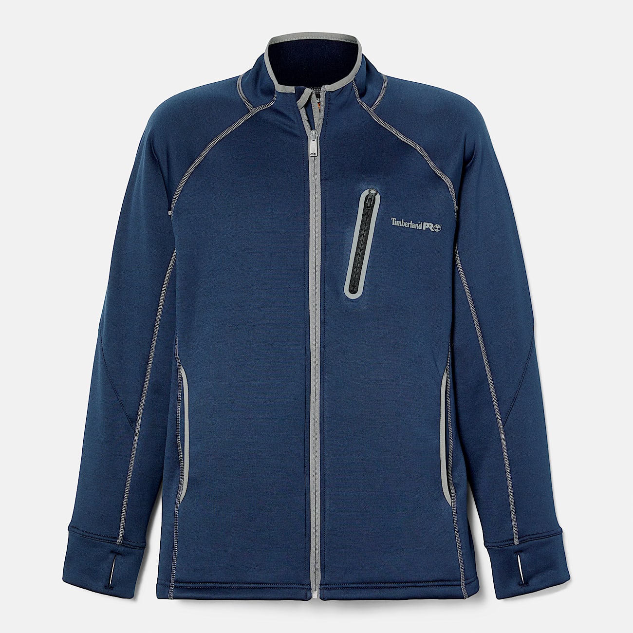 Mens Timberland PRO Reaxion FullZip AthleticFit Fleece Jacket TBL Navy Heather ALT10