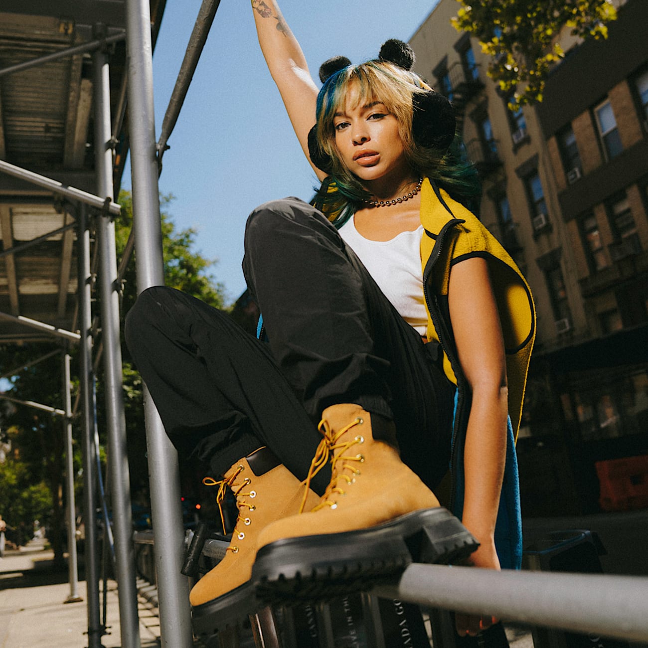 Womens Timberland Sky 6Inch Laceup Boot TBL Wheat Nubuck ALT9