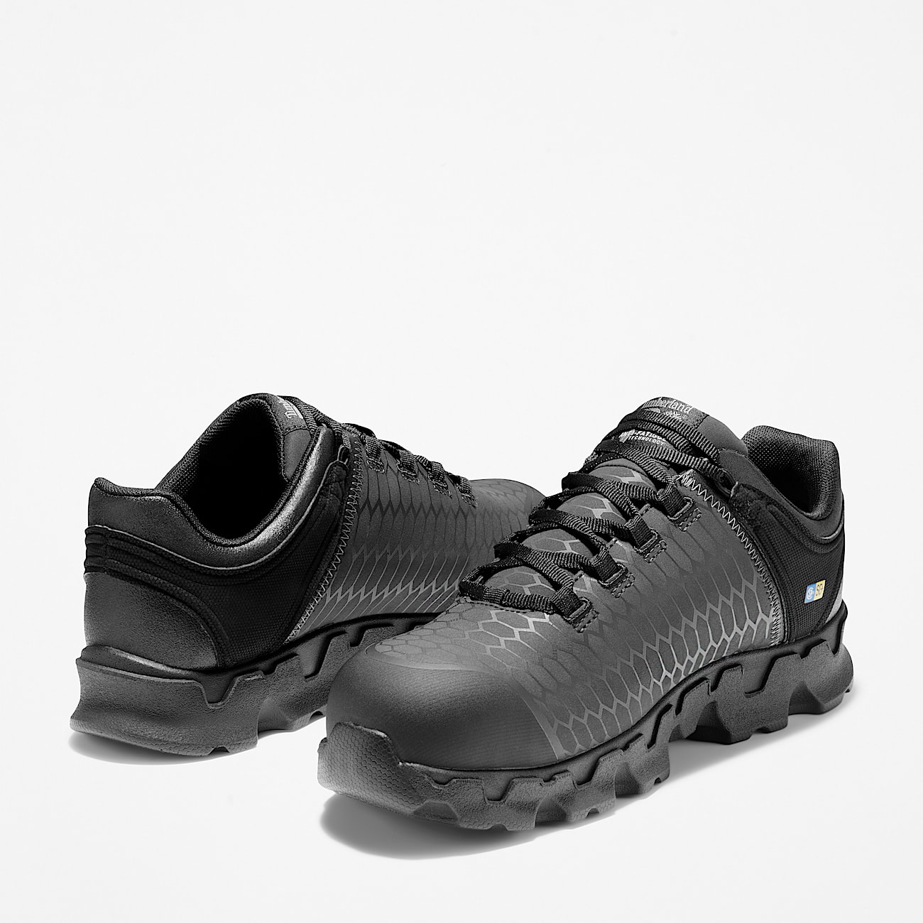 Mens Timberland PRO Powertrain Sport Alloy Toe Work Sneaker TBL BlackGrey ALT5