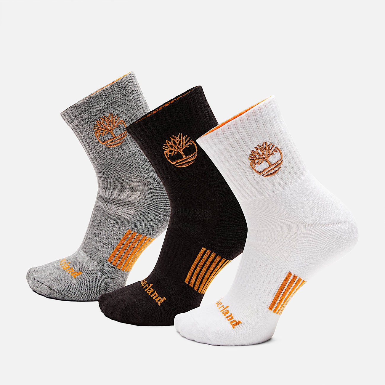 Men's Newmarket Village 3-Pack Yellow Boot Logo Shortie Crew Socks - 1