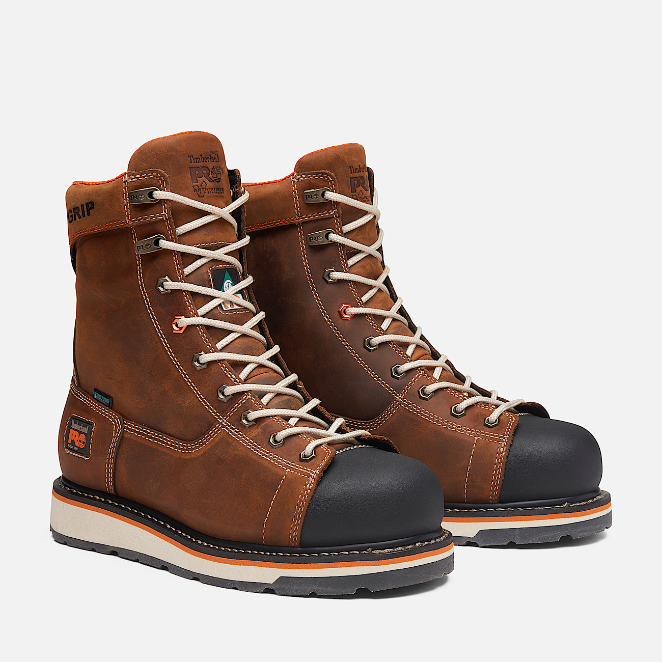 Mens Gridworks 8 Alloy Toe Waterproof Work Boot TBL Brown ALT4