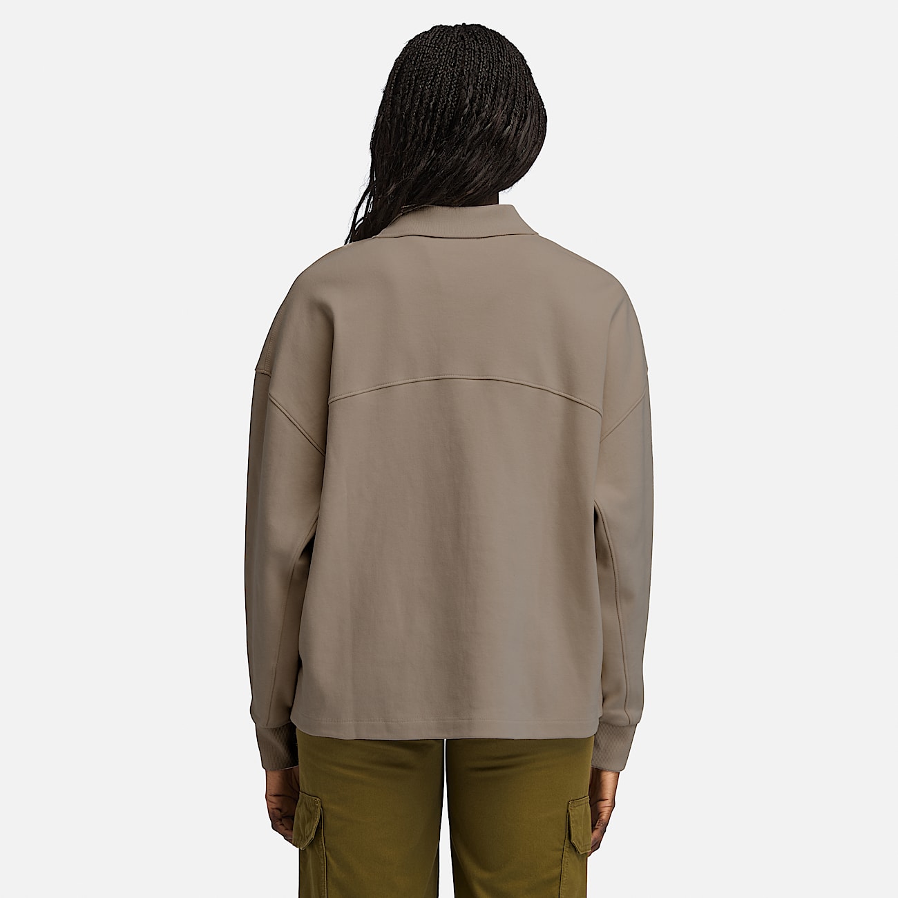 Womens Lush Polo Sweatshirt TBL Chocolate Chip ALT9