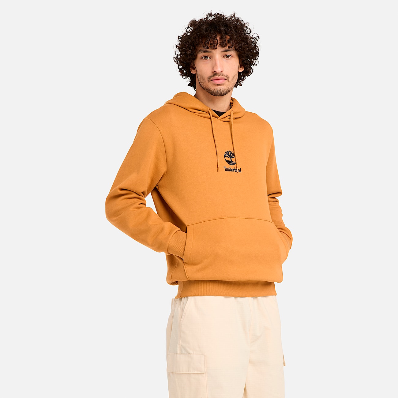 Small Logo Print Hoodie Sweatshirt TBL Wheat ALT2