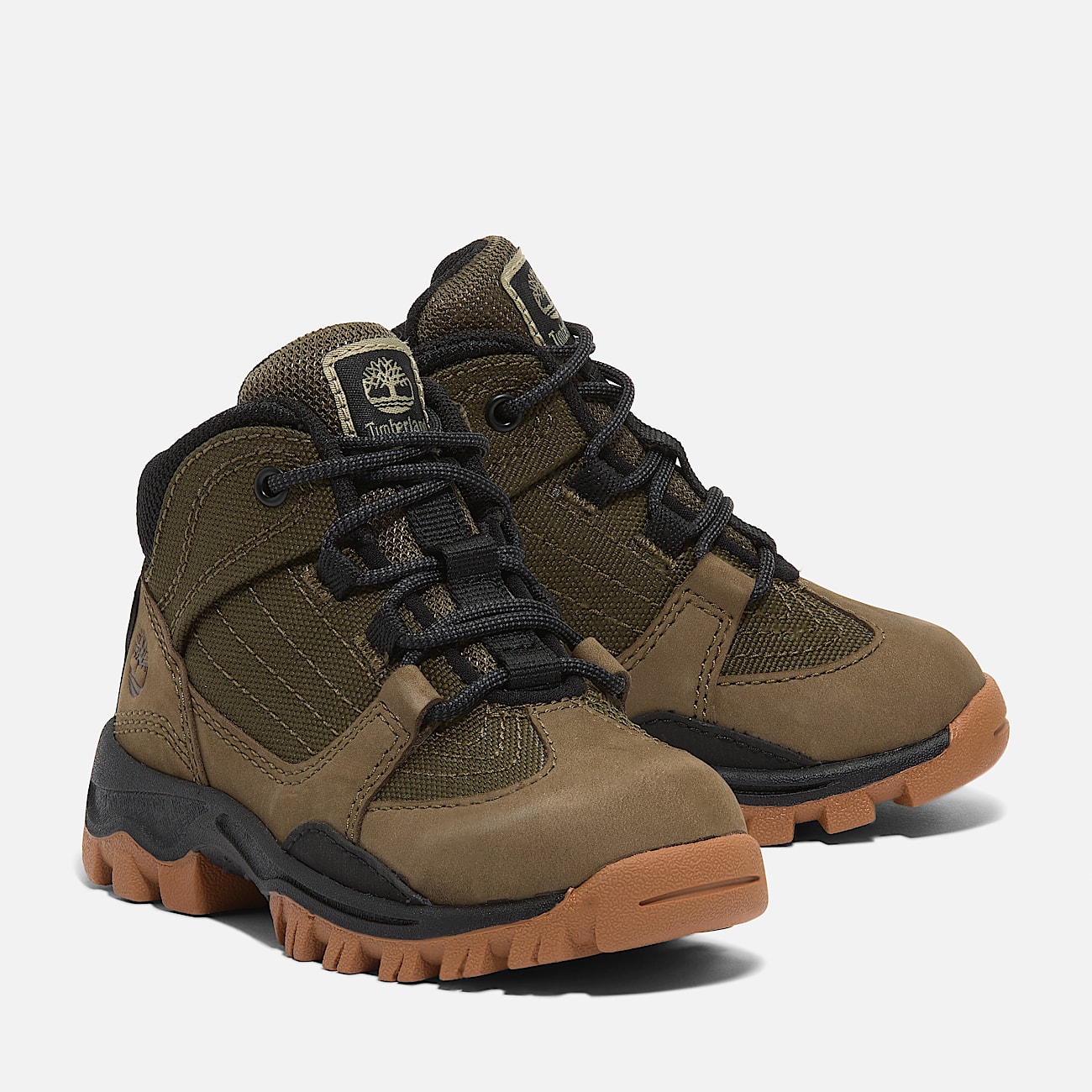Toddler Mt Maddsen Mid Lace Hiker Boot TBL Olive Nubuck ALT4