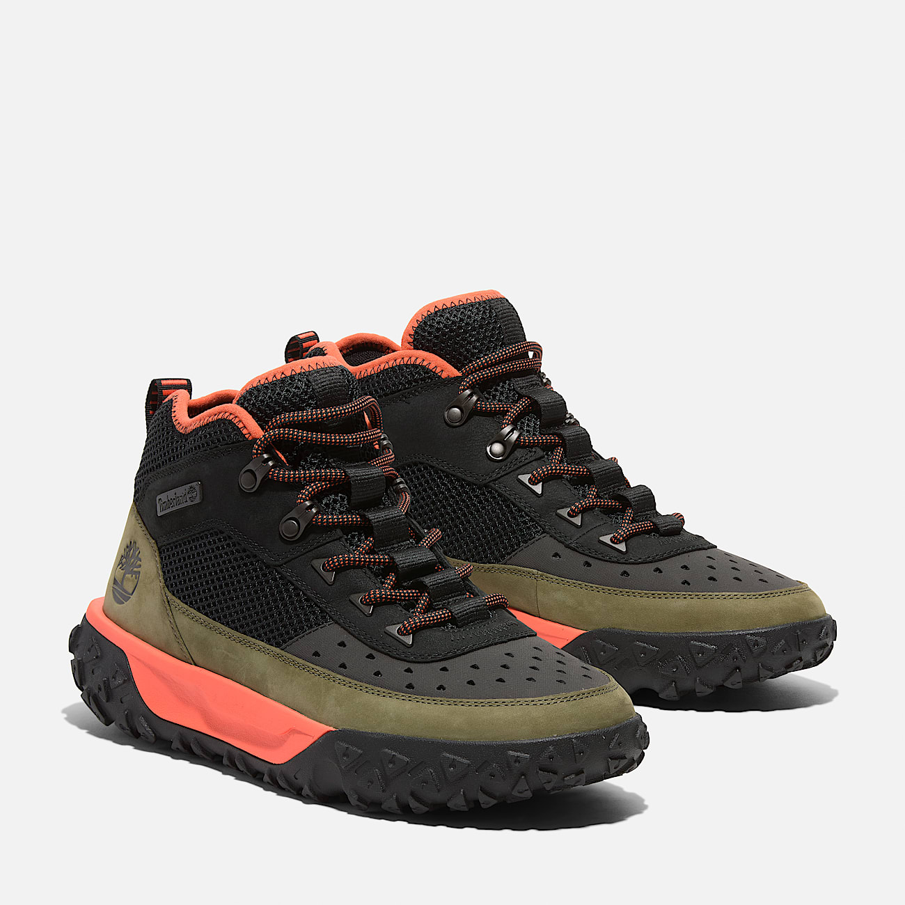 Mens GreenStride Motion 6 Mid LaceUp Sneaker TBL BlackGreen ALT4