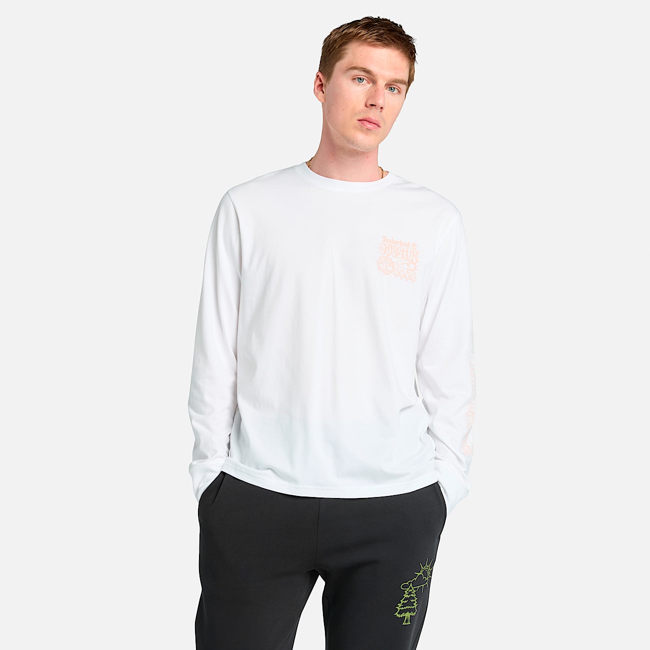 All Day Outside Long Sleeve TShirt TBL White ALT2