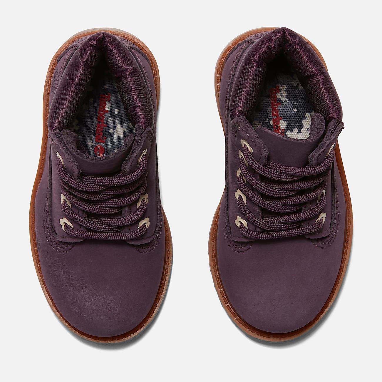 Toddler Timberland Premium 6Inch LaceUp Waterproof Boot TBL Dark Purple Nubuck ALT2