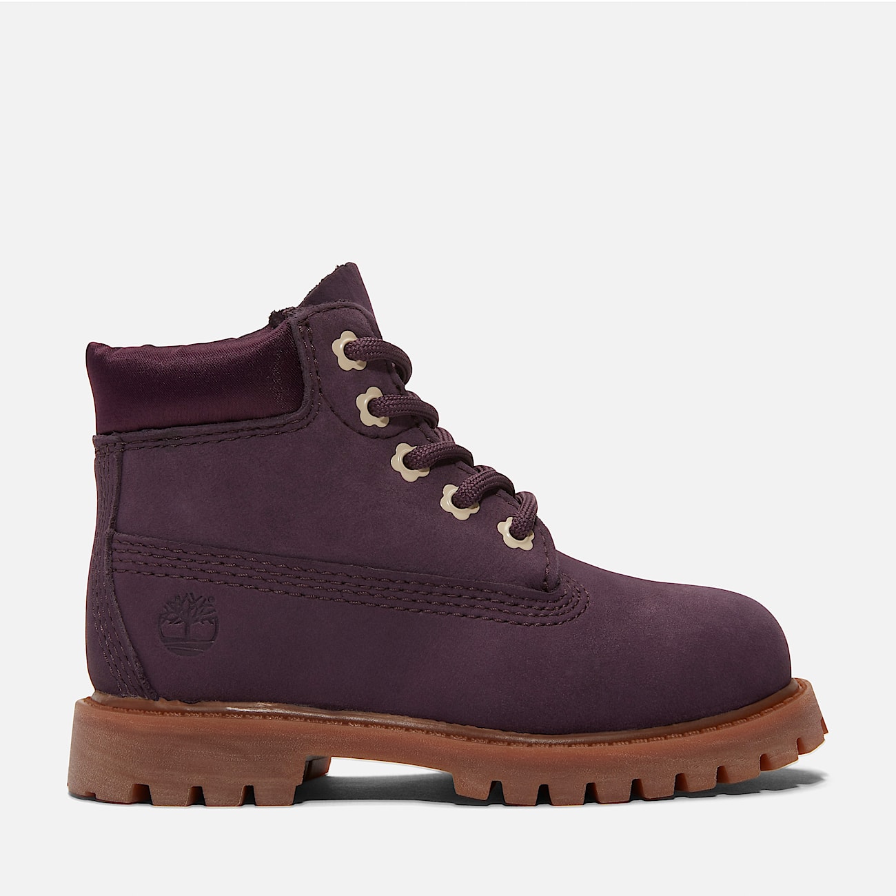Toddler Timberland Premium 6Inch LaceUp Waterproof Boot TBL Dark Purple Nubuck HERO