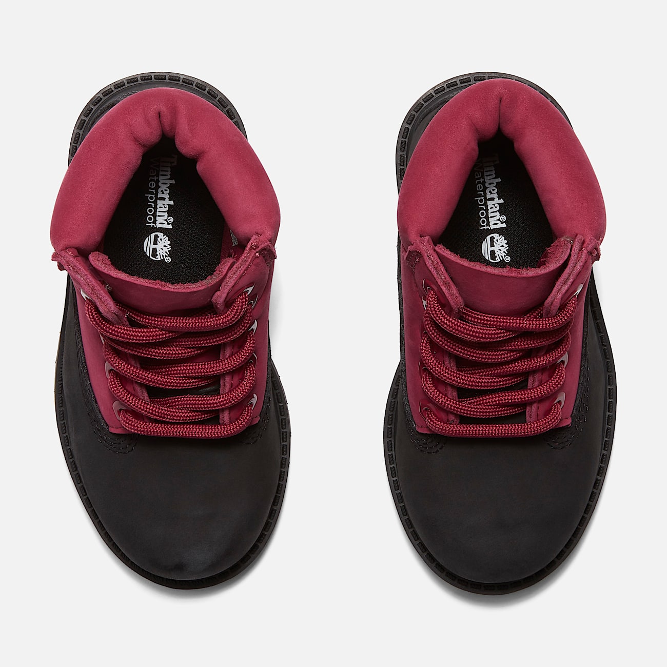 Toddler Timberland Premium 6Inch LaceUp Waterproof Boot TBL Black NubuckPink ALT2