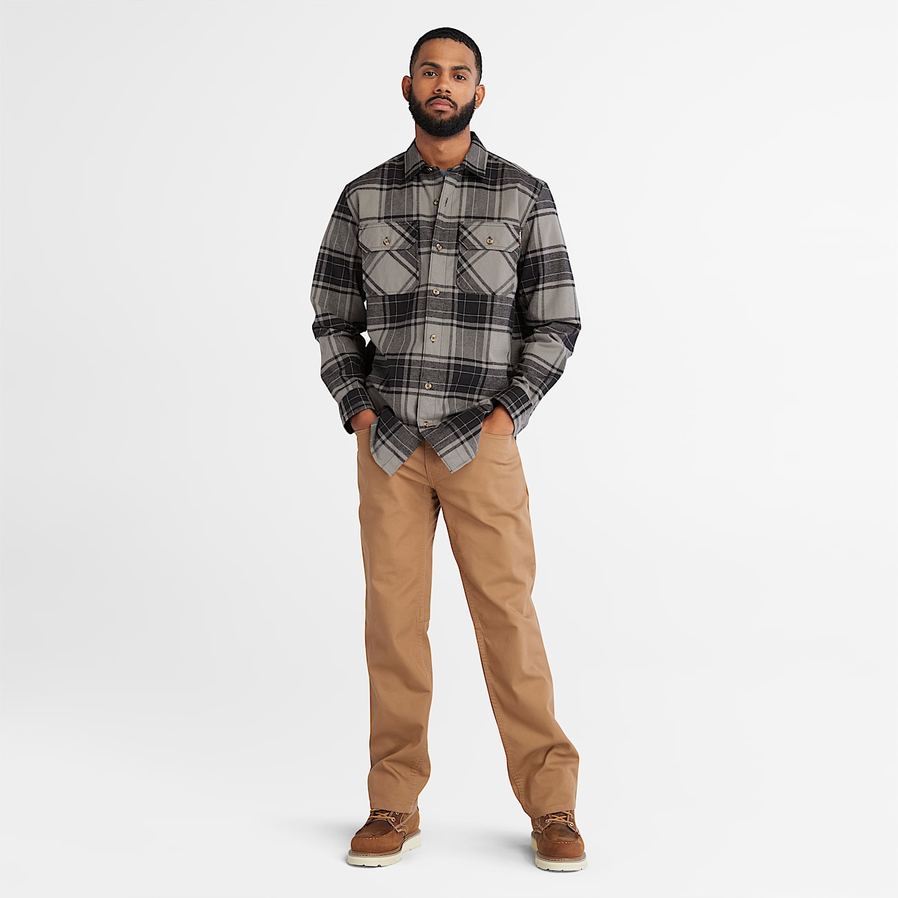 Men's Woodfort Heavyweight Flannel Work Shirt - 2