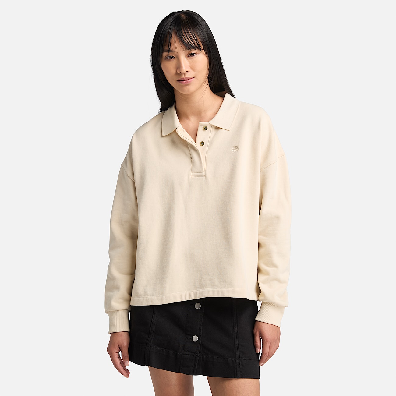 Womens Lush Polo Sweatshirt TBL Angora HERO