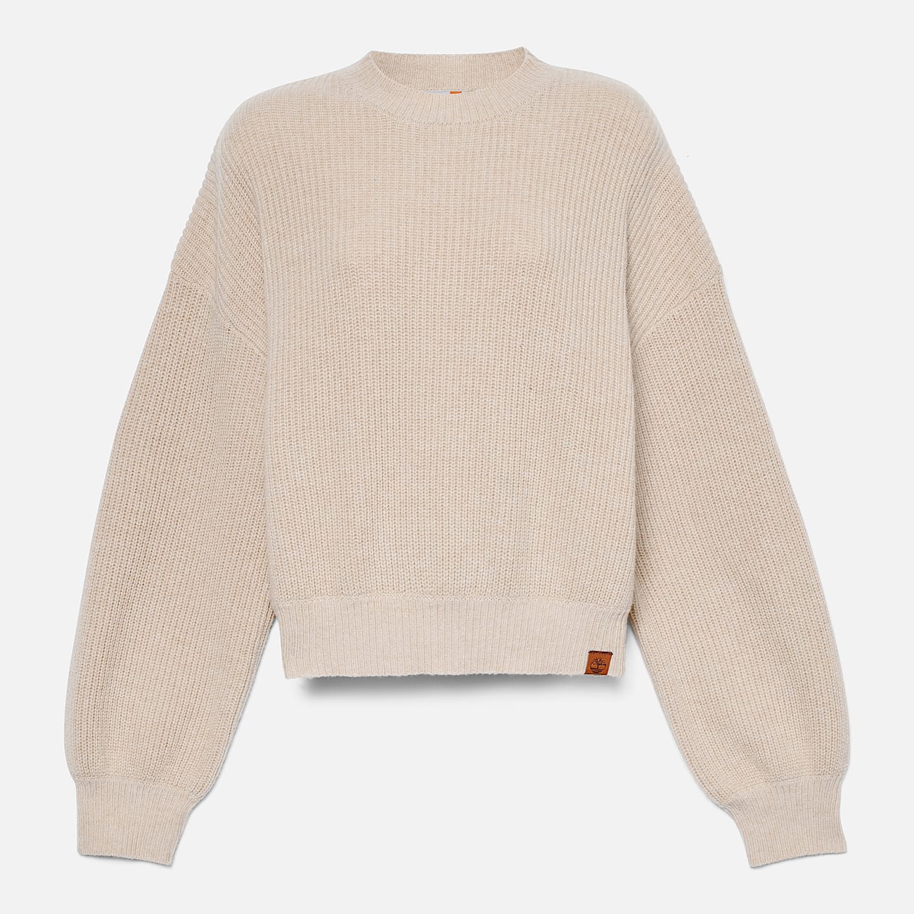 Womens Wool Blend Crew Sweater TBL Light Beige ALT10