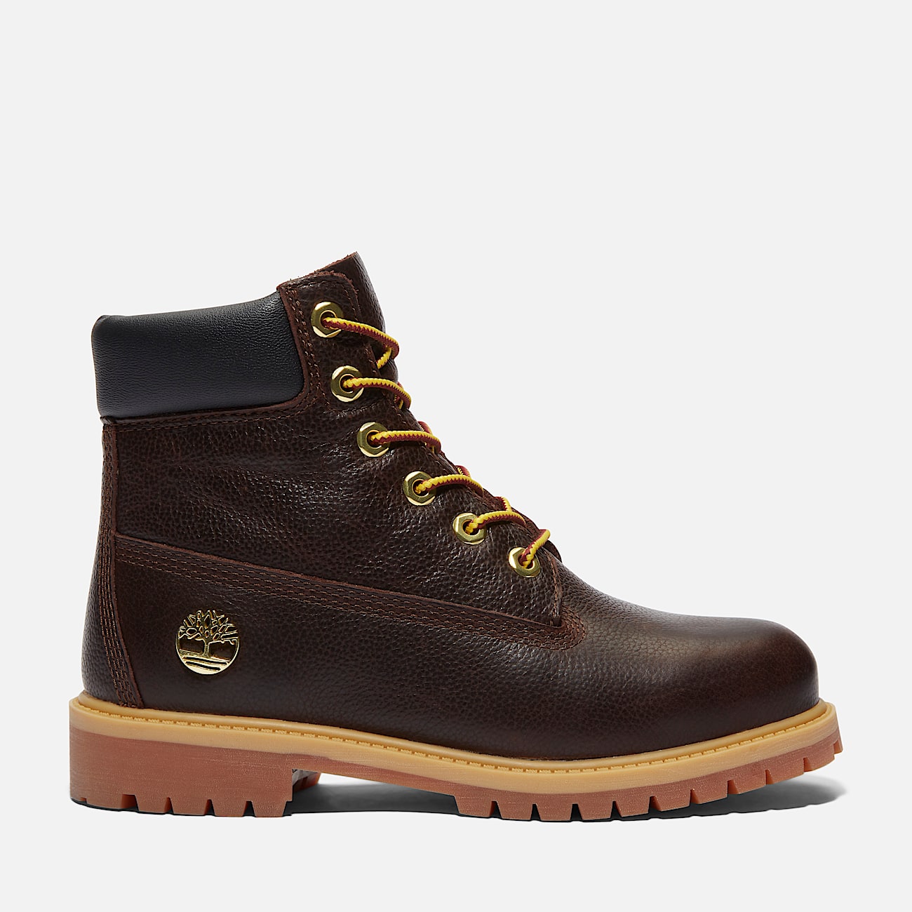 Junior Timberland Premium Espresso 6Inch LaceUp Waterproof Boot TBL Espresso FullGrain HERO