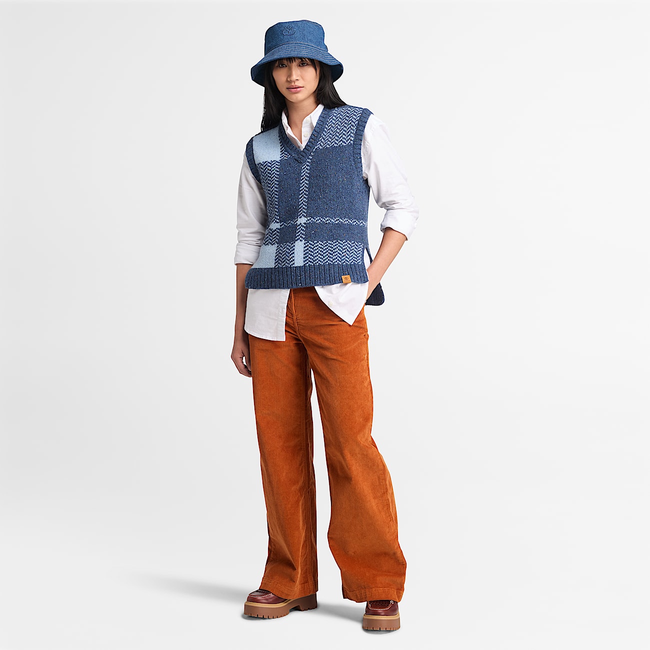 Womens Wool Blend Vest TBL Light Blue ALT1