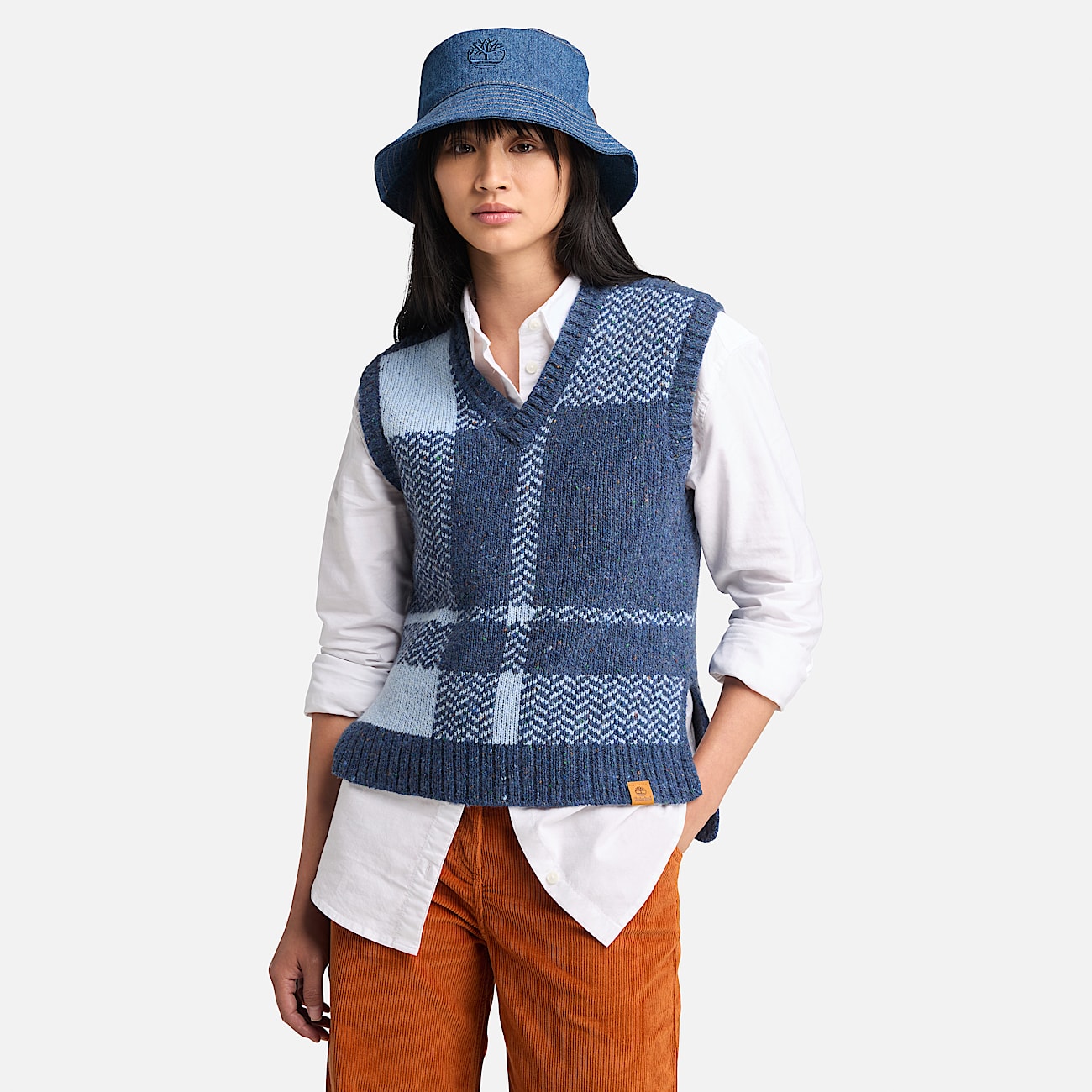 Womens Wool Blend Vest TBL Light Blue HERO
