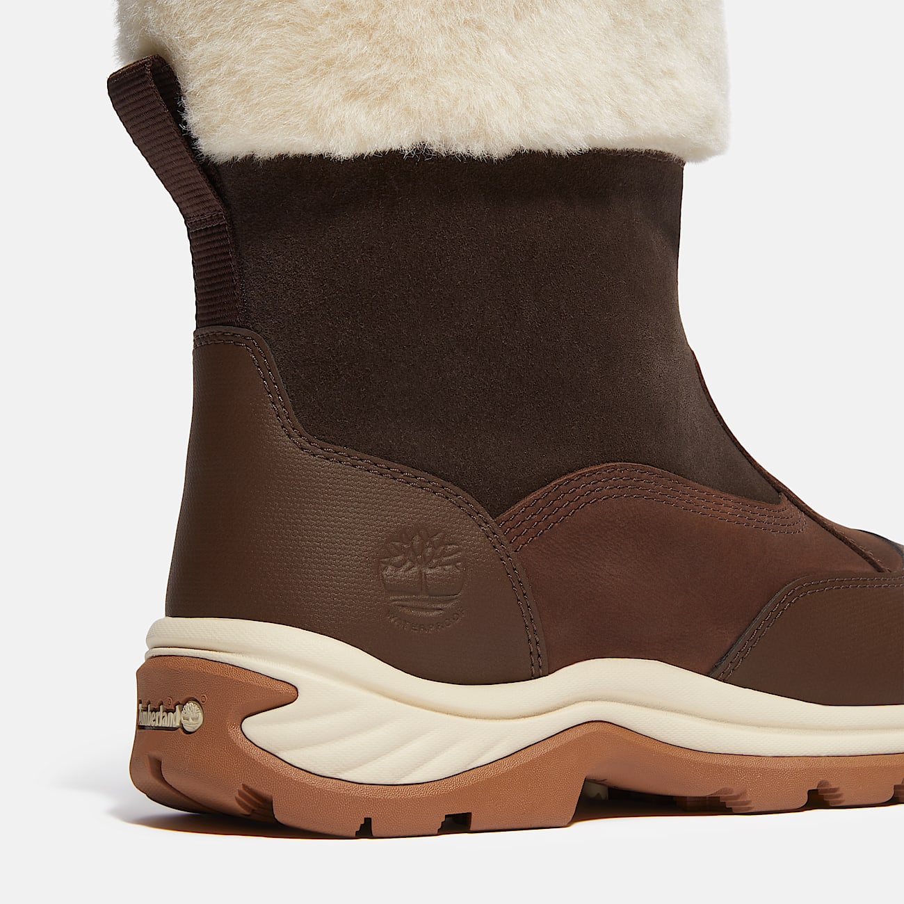 Womens White Ledge Mid Pull On Waterproof Snow Boot TBL Dark Brown FullGrain ALT7