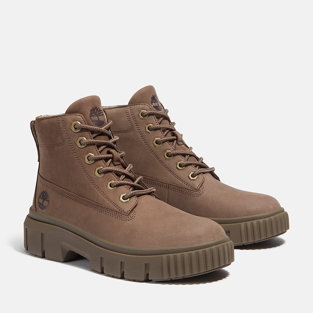 Botas Greyfield Mid LaceUp para mujer TBL Nubuck Marrn ALT4