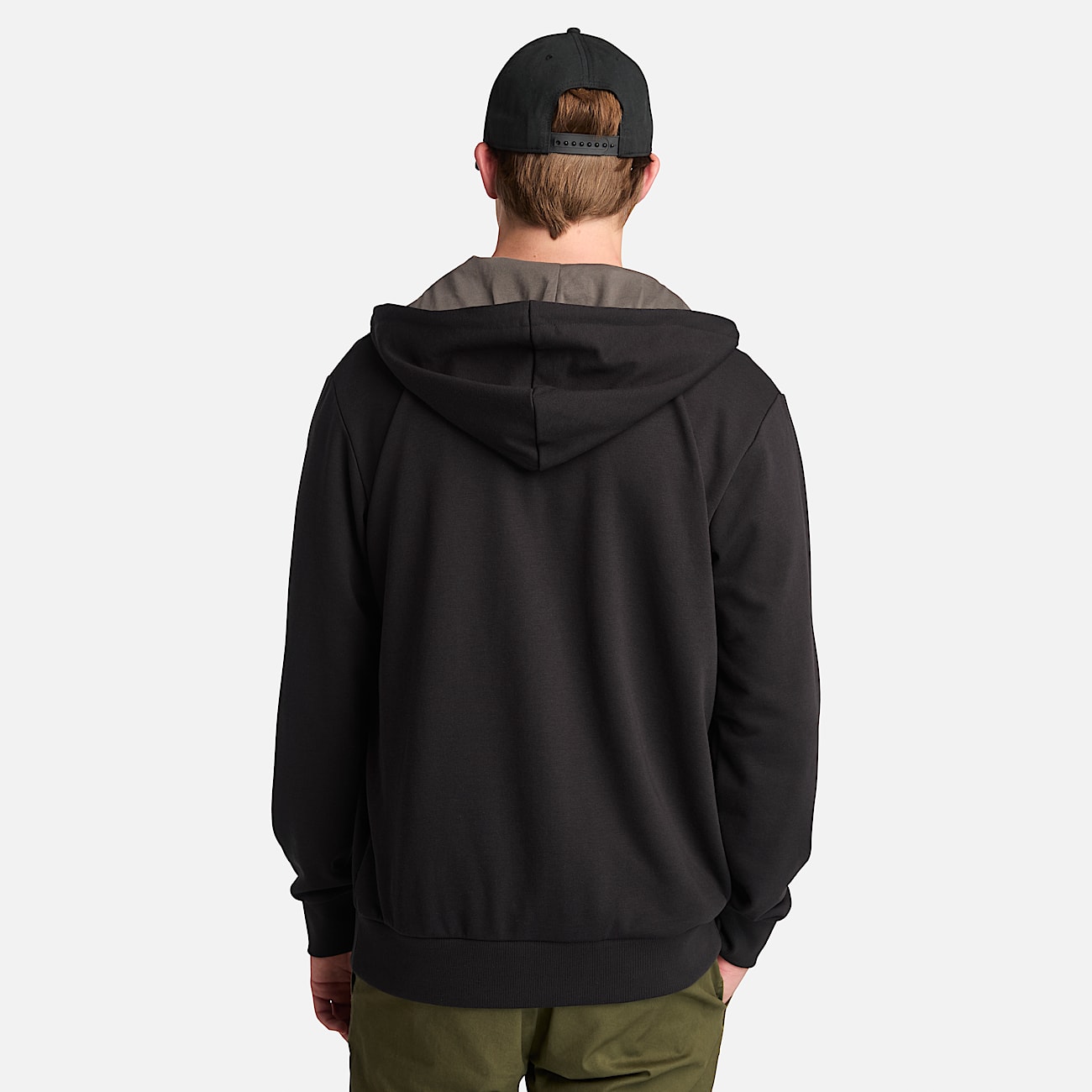 Mens Oyster River Chest Logo FullZip Hoodie TBL BlackPavement ALT9