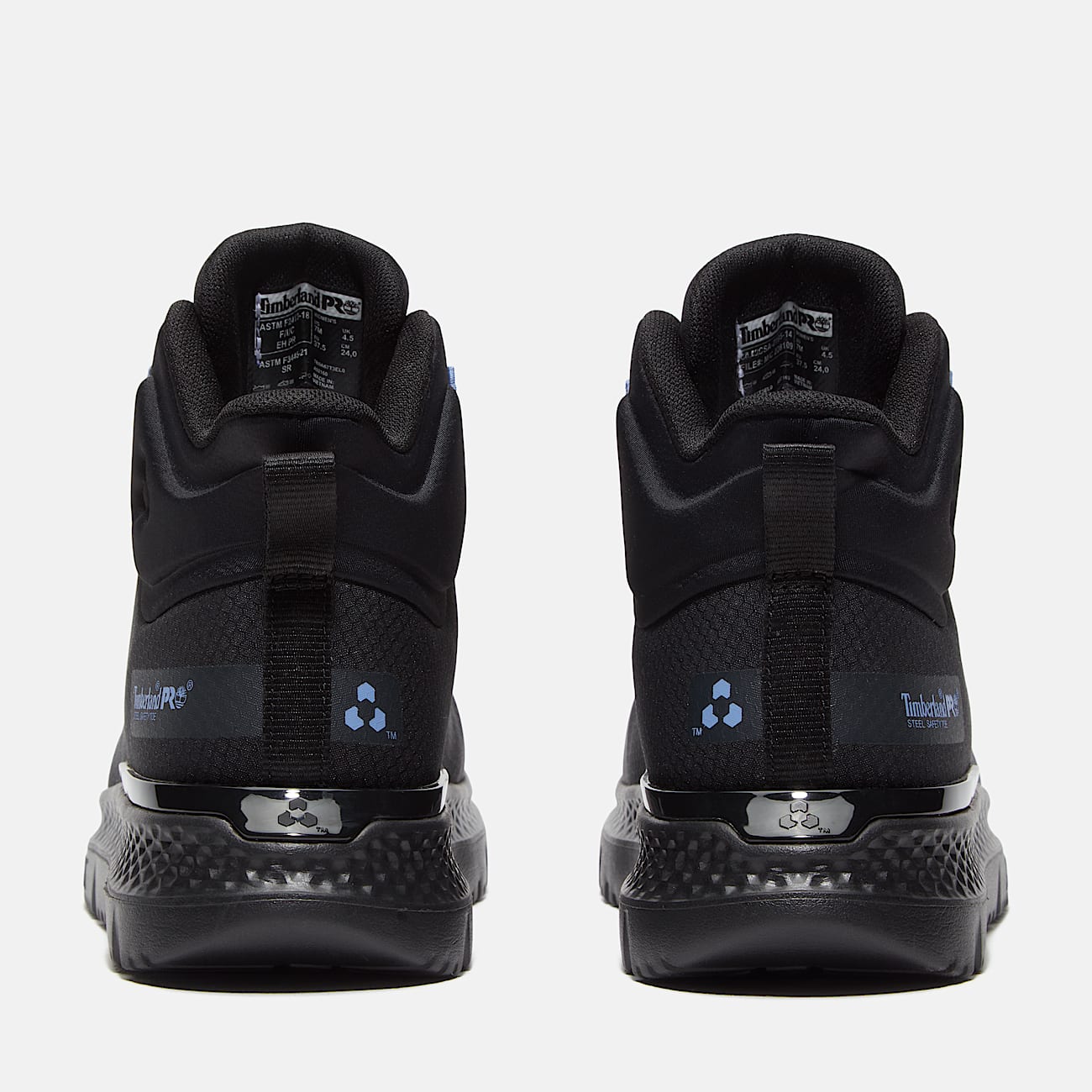 Womens Intercept Mid CSA Steel Toe Work Sneaker TBL Black Ripstop Nylon ALT5