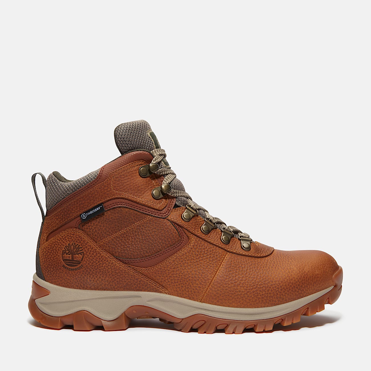 Mens Mt Maddsen Waterproof Mid Hiking Boot TBL Light Brown FullGrain HERO