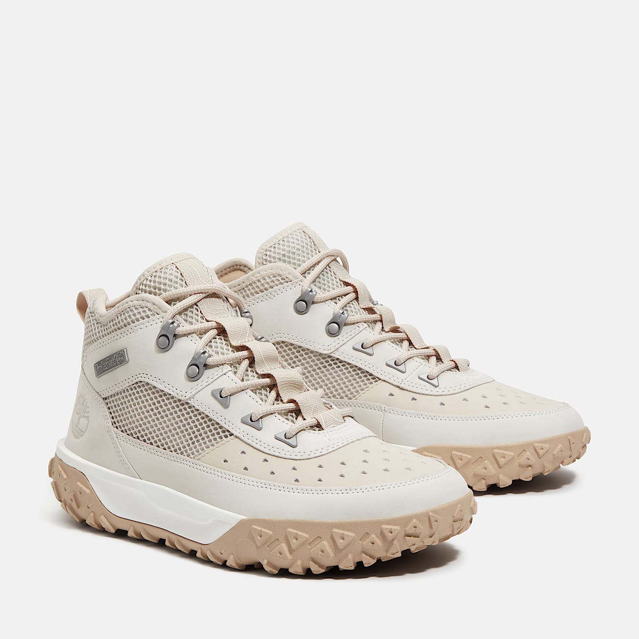 Mens GreenStride Motion 6 Mid LaceUp Hiking Boot TBL Light GreyWhite ALT4