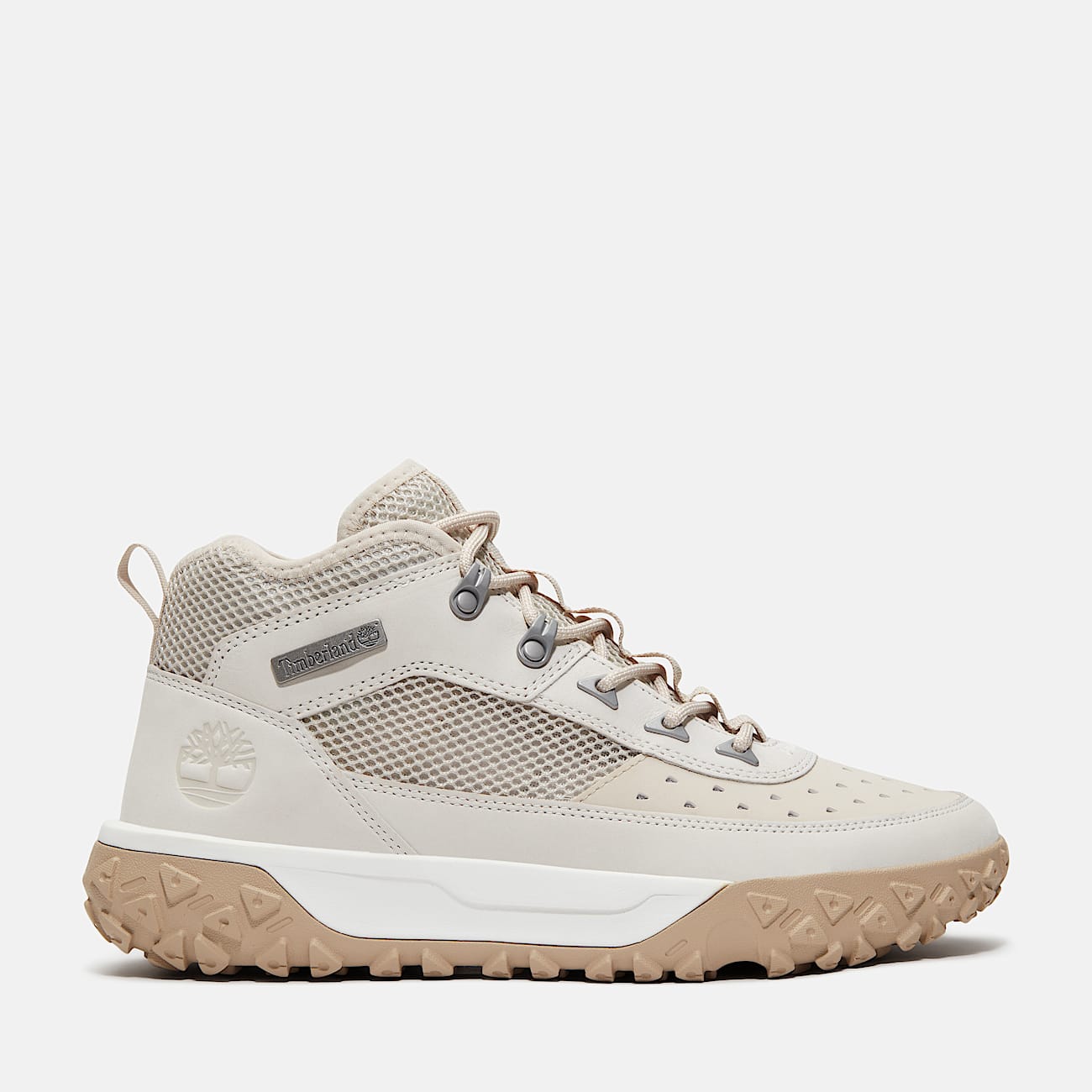 Mens GreenStride Motion 6 Mid LaceUp Hiking Boot TBL Light GreyWhite HERO