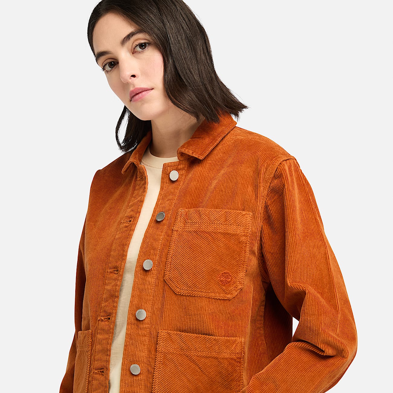 Womens Kempshire Corduroy Chore Jacket TBL Umber ALT3